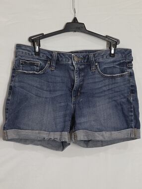 a.n.a Women's Blue Denim Roll-Cuff Shorts Size 6